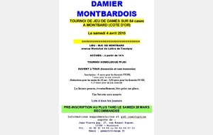 Tournoi 64 cases - Montbard (21)- 4 avril 